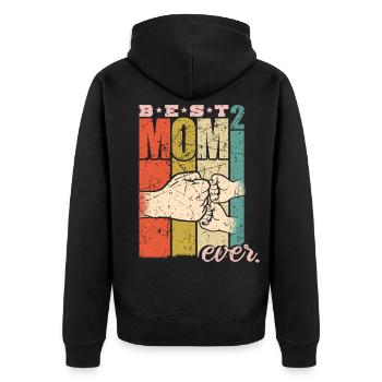 Best Mom Ever Twin Mom Mom Twins Mom - Unisex Premium Organic Zip Hoodie - black - Back - Nico (187cm)