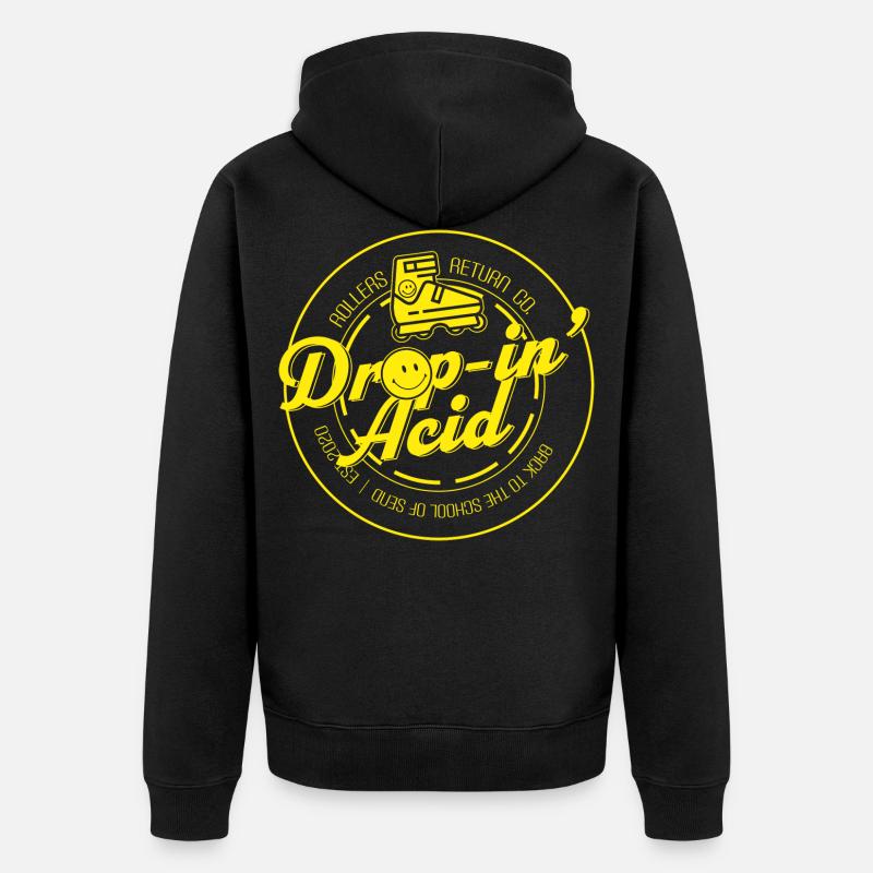 Drop-in 'Säure - Unisex Premium Bio Zip Hoodie - Schwarz
