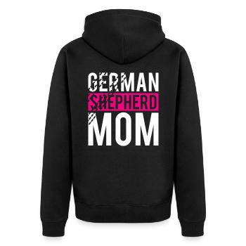 German Shepherd I German Shepherd Puppies - Unisex Premium Organic Zip Hoodie - black - Back - Nico (187cm)