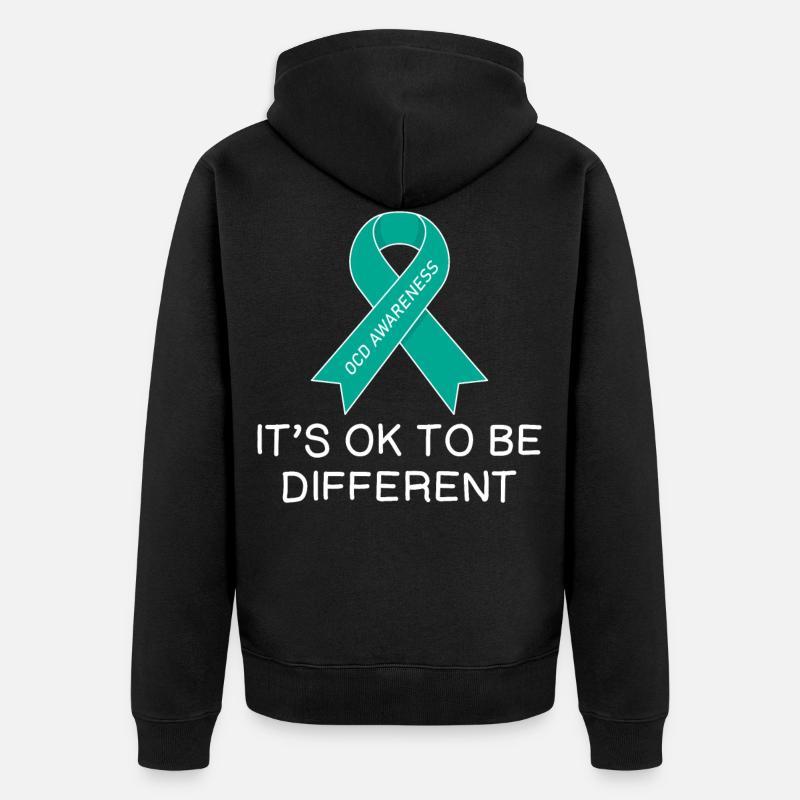 Different Obsessive-compulsive Disorder OCD - Unisex Premium Organic Zip Hoodie - black