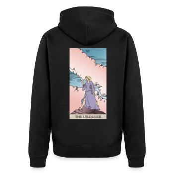 Tarot carte des rêveurs pour rêveur magique - Veste à capuche bio Premium Unisexe - noir - Dos - Nico (187cm)