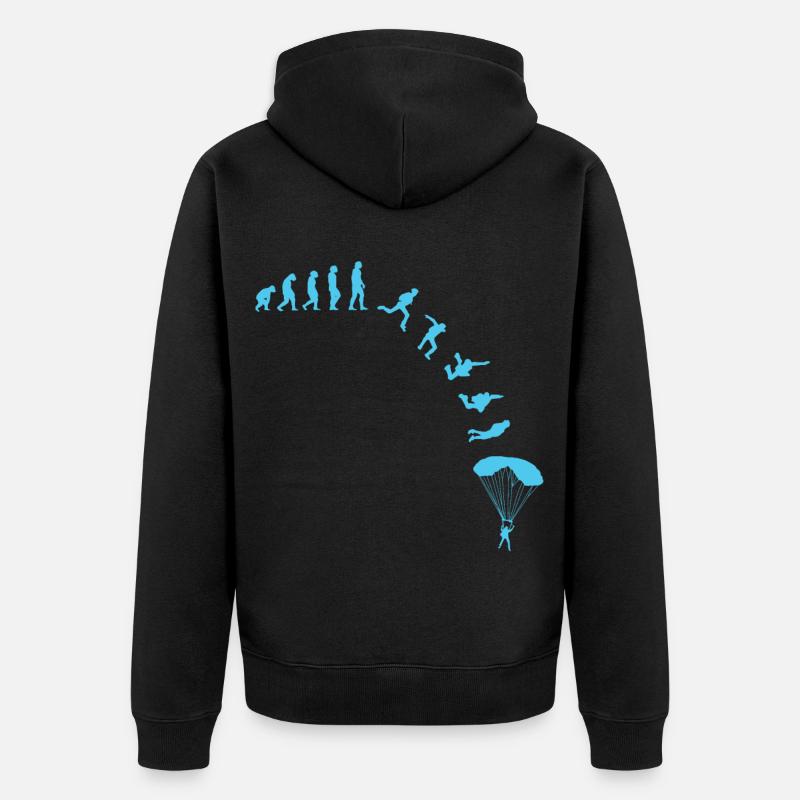 Skydiver Evolution Parachutistes - Veste à capuche bio Premium Unisexe - noir