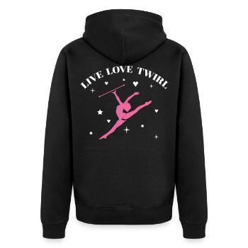 Produit Live Love Twirl Twirling Baton Twirler - Veste à capuche bio Premium Unisexe - noir - Dos - Nico (187cm)