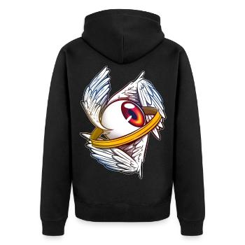 Impression d’ange - Veste à capuche bio Premium Unisexe - noir - Dos - Nico (187cm)