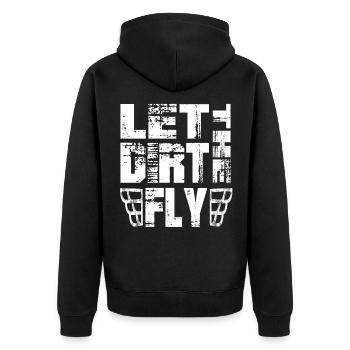 Motocross MX Rider Rider Supercross Gift - Unisex Premium Organic Zip Hoodie - black - Back - Nico (187cm)