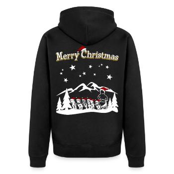 Husky Joyeux Noël - Veste à capuche bio Premium Unisexe - noir - Dos - Nico (187cm)
