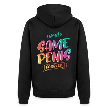 Même pénis pour toujours - Veste à capuche bio Premium Unisexe - noir - Dos - Nico (187cm)