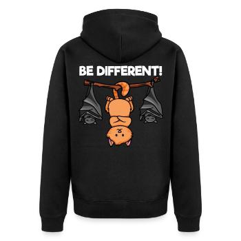 Soyez un chat différent avec des chauves-souris - Veste à capuche bio Premium Unisexe - noir - Dos - Nico (187cm)