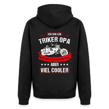 Grand-père Triker comme un grand-père normal mais beaucoup plus cool - Veste à capuche bio Premium Unisexe - noir - Dos - Nico (187cm)
