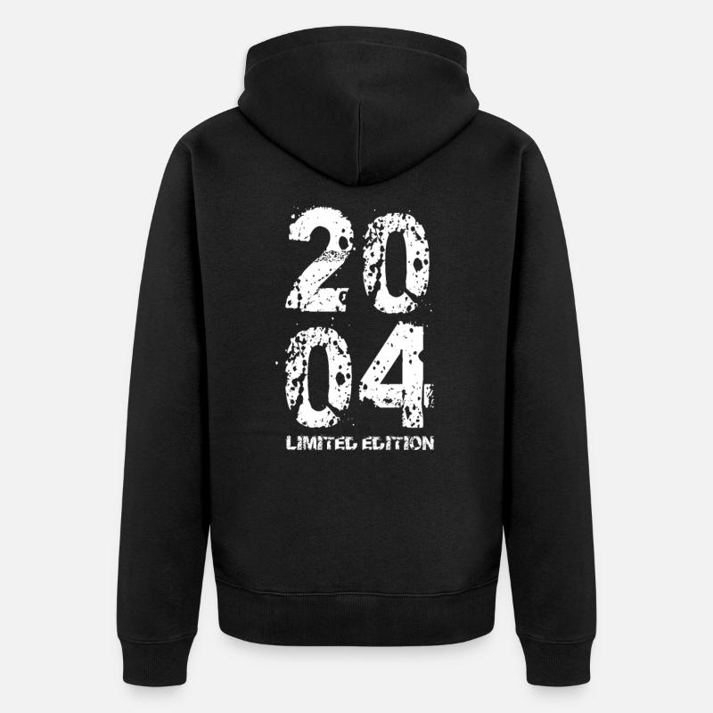 Anniversaire 2004 Numéro d’édition limitée - Veste à capuche bio Premium Unisexe - noir
