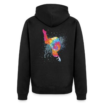 Figure colorée Gymnastique Gymnaste Cadeaux de gymnastique - Veste à capuche bio Premium Unisexe - noir - Dos - Nico (187cm)