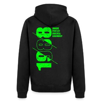 Legendary Original - Born 1988 Birthday - Unisex Premium Organic Zip Hoodie - black - Back - Nico (187cm)