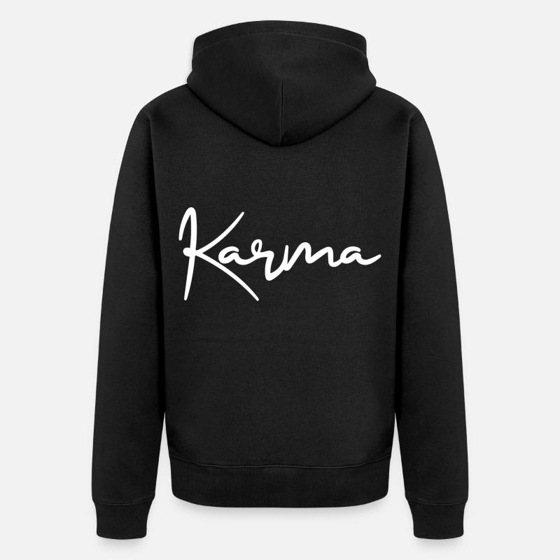 Karma - Unisex Premium Bio Zip Hoodie - Schwarz