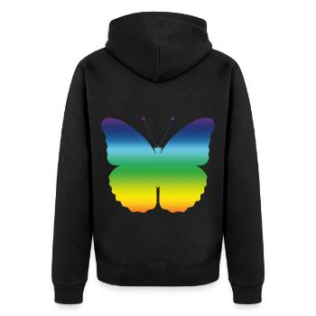 Butterfly Butterfly Monarch Spring Colorful Gift - Unisex Premium Organic Zip Hoodie - black - Back - Nico (187cm)