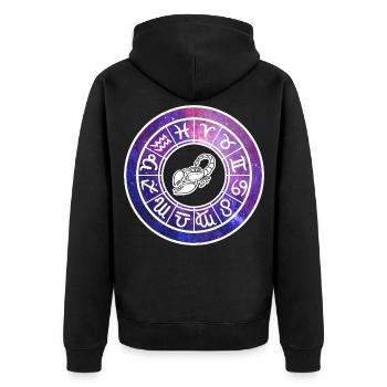 Horoscope du signe du zodiaque du signe du zodiaque du Scorpion - Veste à capuche bio Premium Unisexe - noir - Dos - Nico (187cm)