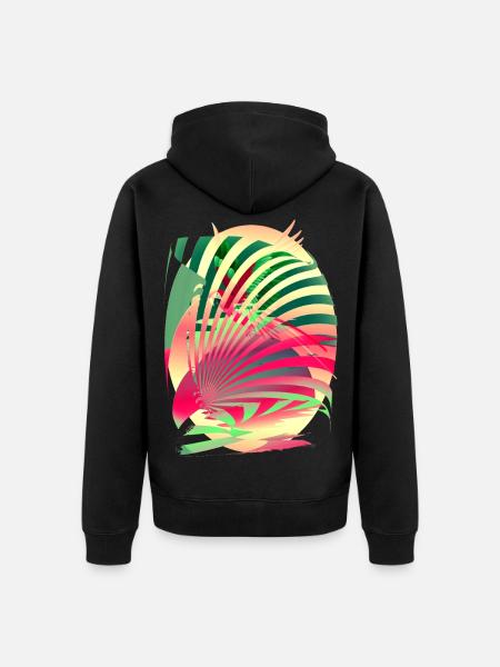 Sun Parrot Summer - Unisex Premium Organic Zip Hoodie - black