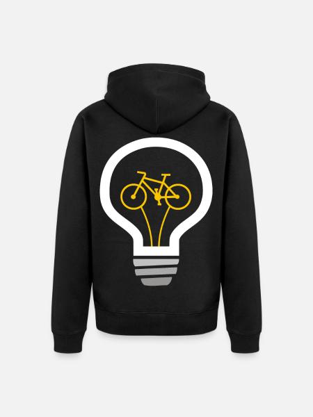 Vélo à Bombilla : Idée verte - Veste à capuche bio Premium Unisexe - noir