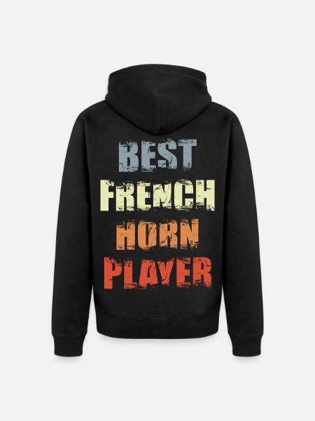 Bester Waldhornist - Unisex Premium Bio Zip Hoodie - Schwarz