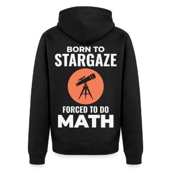Amateur d’astronomie Math Design - Veste à capuche bio Premium Unisexe - noir - Dos - Nico (187cm)