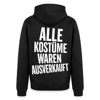 Carnival Costume Sold Out Gift Woman - Unisex Premium Organic Zip Hoodie - black - Back - Nico (187cm)