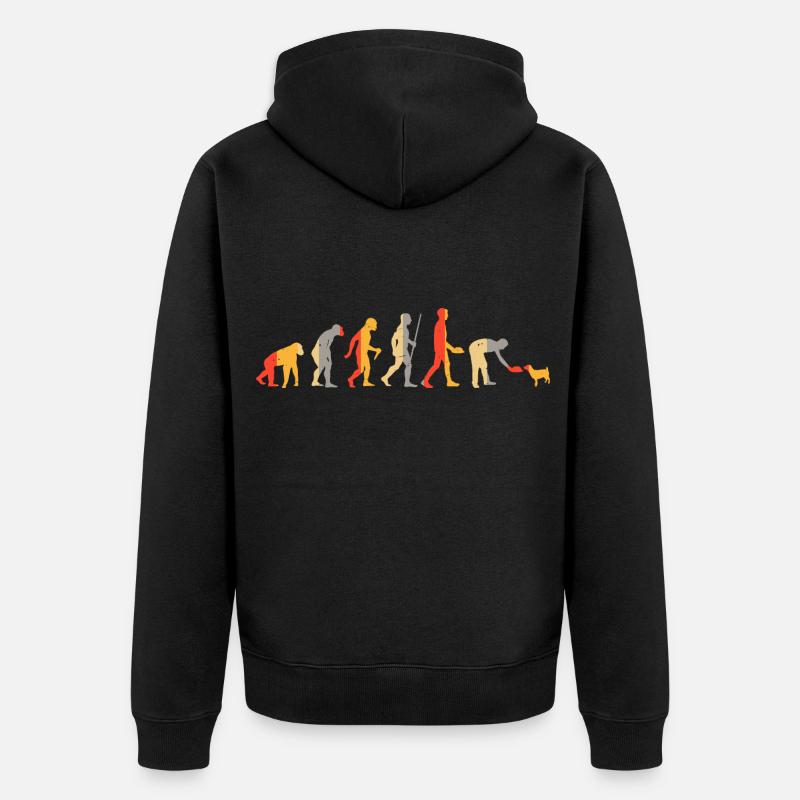 Evolution Dog Owners - Unisex Premium Organic Zip Hoodie - black