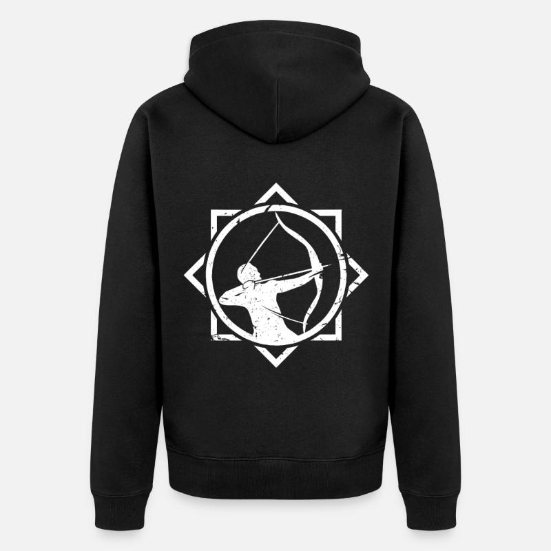 Tir à l'arc Archer - Veste à capuche bio Premium Unisexe - noir