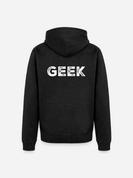Geek - Unisex Premium Organic Zip Hoodie - black