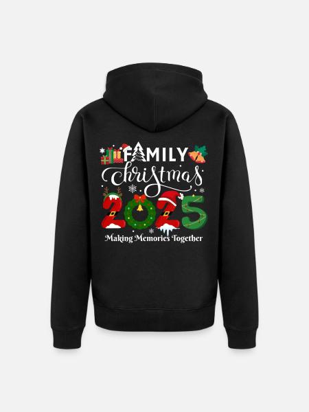 Merry Christmas - Unisex Premium Organic Zip Hoodie - black