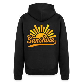 Soleil Soleil - Veste à capuche bio Premium Unisexe - noir - Dos - Nico (187cm)
