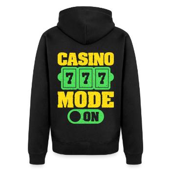 Mode fan de jeu sur casino - Veste à capuche bio Premium Unisexe - noir - Dos - Nico (187cm)