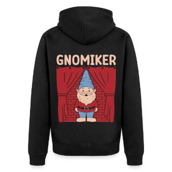 Nain de jardin Costume Gnome Gnome - Veste à capuche bio Premium Unisexe - noir - Dos - Nico (187cm)