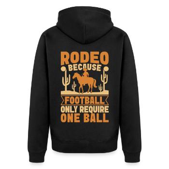 Western Rider Rodeo ne nécessite que le rodéo des cowgirls - Veste à capuche bio Premium Unisexe - noir - Dos - Nico (187cm)
