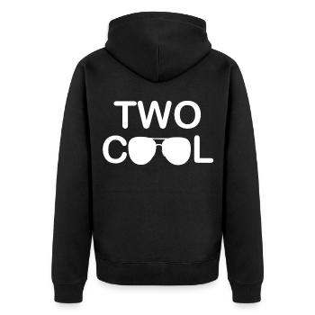 2. Geburtstag Kindershirt TWO COOL Geschenk Shirt - Unisex Premium Bio Zip Hoodie - Schwarz - Hinten - Nico (187cm)
