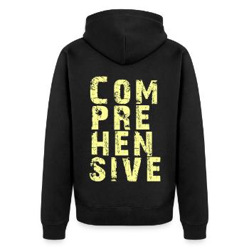 Explorez tous les aspects de COMPREHENSIVE - Veste à capuche bio Premium Unisexe - noir - Dos - Nico (187cm)