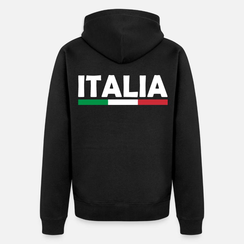 Drapeau de l’Italie - Veste à capuche bio Premium Unisexe - noir