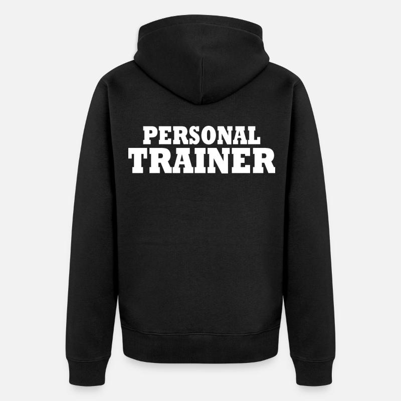 Personal trainer - Unisex Premium Bio Zip Hoodie - Schwarz