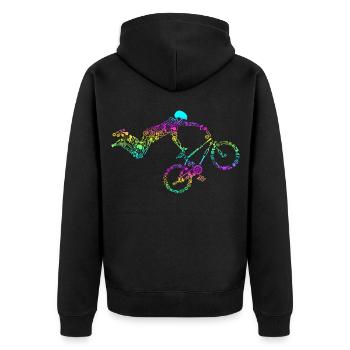 Le BMX - Veste à capuche bio Premium Unisexe - noir - Dos - Nico (187cm)