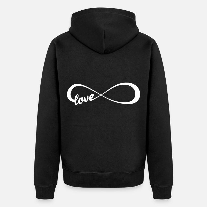 Amour infini - Veste à capuche bio Premium Unisexe - noir