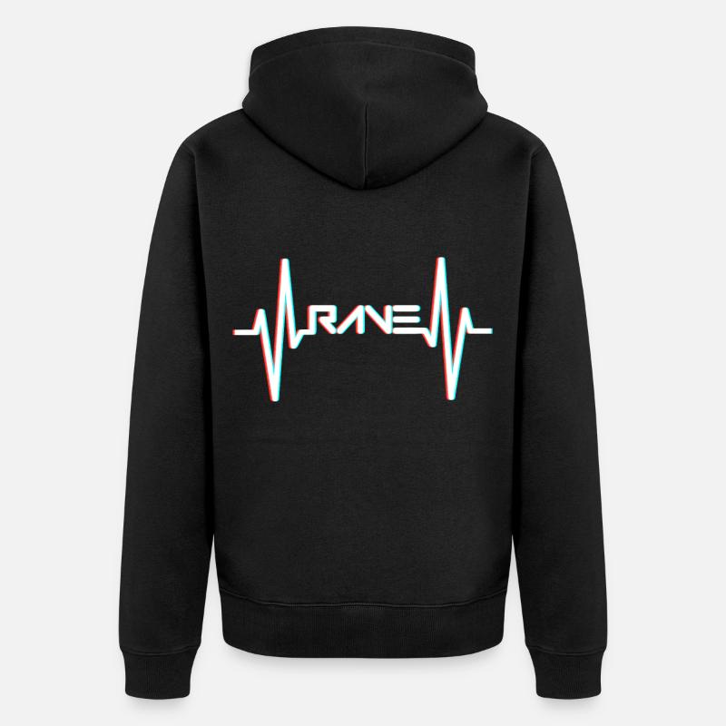 RAVE Heartbeat Raver EDM - Veste à capuche bio Premium Unisexe - noir