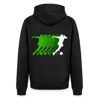 Football Striker Jersey Football Player - Unisex Premium Organic Zip Hoodie - black - Back - Nico (187cm)