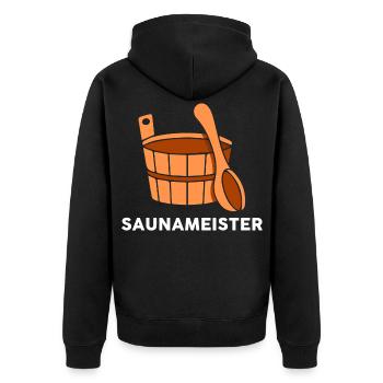 Sauna Master Sauna Goer Infusion Bucket Sauna - Unisex Premium Organic Zip Hoodie - black - Back - Nico (187cm)