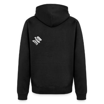 Hardrocker Musik Festival Geschenk - Unisex Premium Bio Zip Hoodie - Schwarz - Hinten - Nico (187cm)