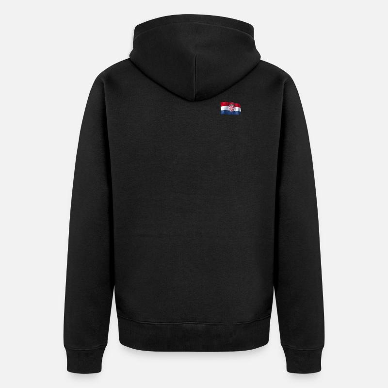 Drapeau de la Croatie - Veste à capuche bio Premium Unisexe - noir
