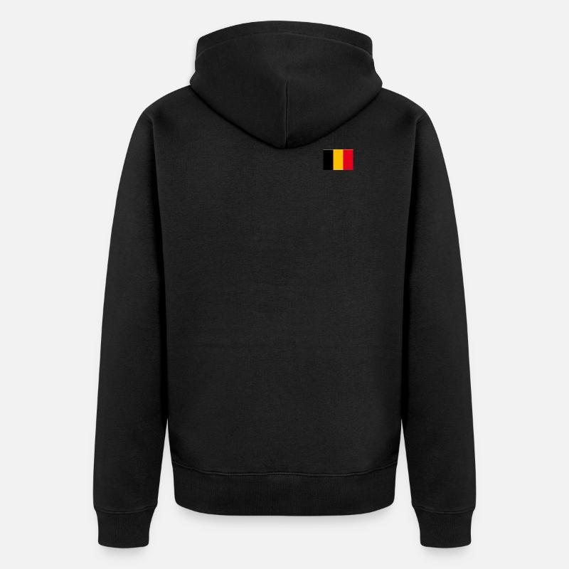 Belgique Drapeau - Veste à capuche bio Premium Unisexe - noir