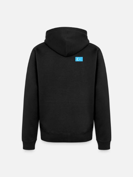 Uyghur Flag - Unisex Premium Organic Zip Hoodie - black