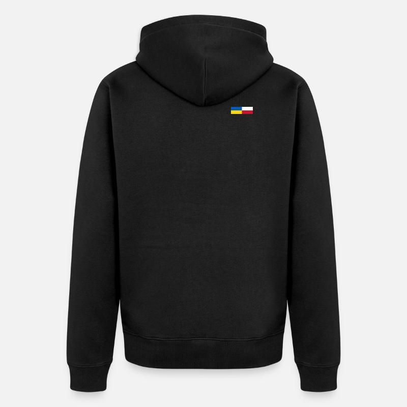 Ukraine Pologne drapeau ensemble - Veste à capuche bio Premium Unisexe - noir