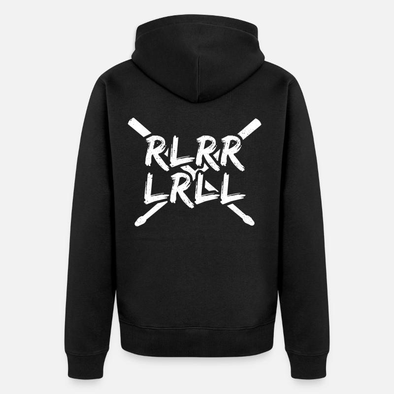 batteur unique Paradiddle - Veste à capuche bio Premium Unisexe - noir