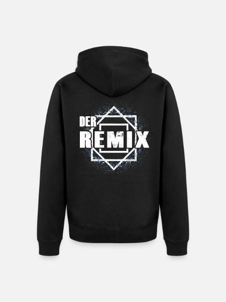 Der Remix Partnermotiv - Unisex Premium Bio Zip Hoodie - Schwarz