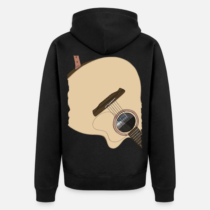 Guitare sur le dos - Veste à capuche bio Premium Unisexe - noir