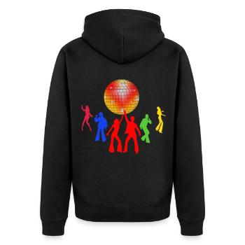 Disco vieux temps beaux souvenirs idée cadeau - Veste à capuche bio Premium Unisexe - noir - Dos - Nico (187cm)